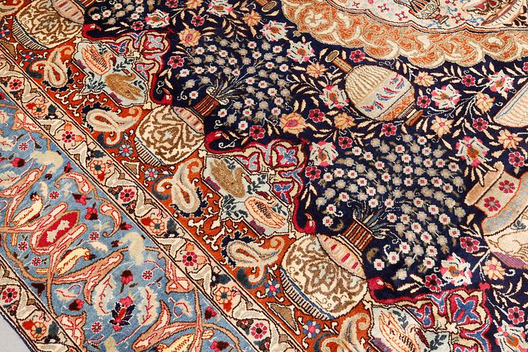 A pictorial Kashmar carpet, approx. 367 x 278 cm.