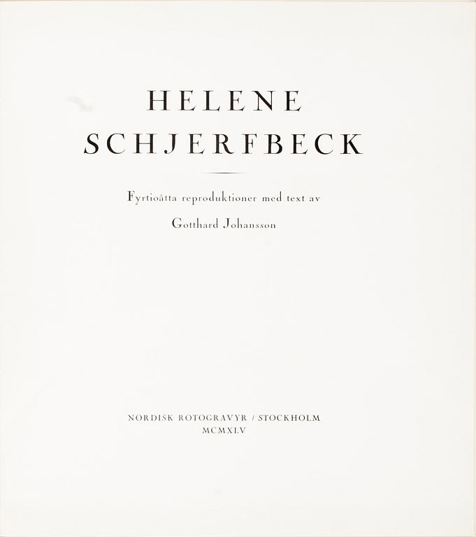 HELENE SCHJERFBECK, mapp med reproduktioner, 48 st, 1945.