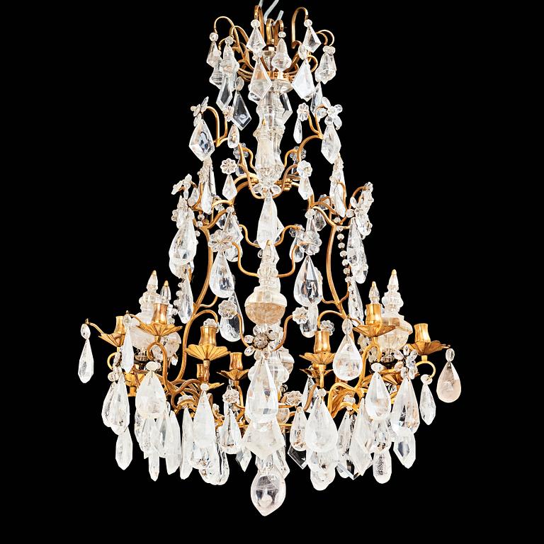 A French 19th century twelve-light chandelier.