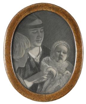 102. Alfred Ekstam, Mor med barn.