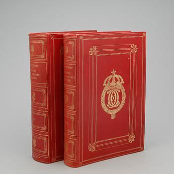 BÖCKER, 2 vol, "Konung Carl X Gustafs Bragder", Samuel von Pufendorf, Wahlström & Widstrand, 1915.