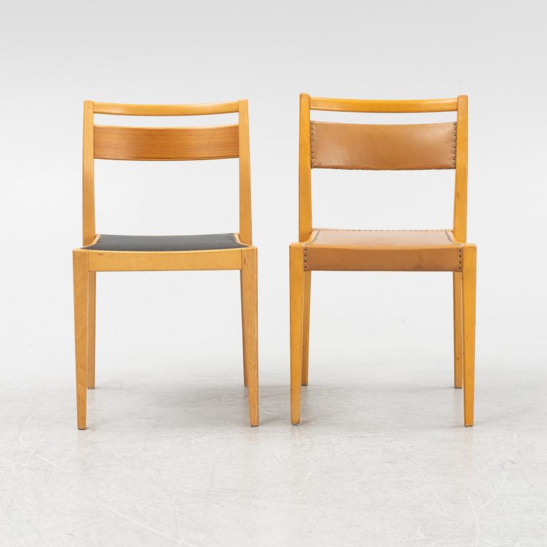 Axel Larsson, a set of five chairs, model "8-107", Svenska Möbelfabrikerna Bodafors, 1950-60s.