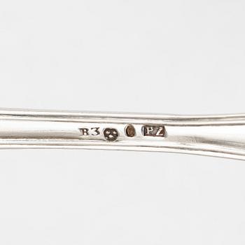 Pehr Zethelius, Forks, 6 pcs, silver, Stockholm 1808.