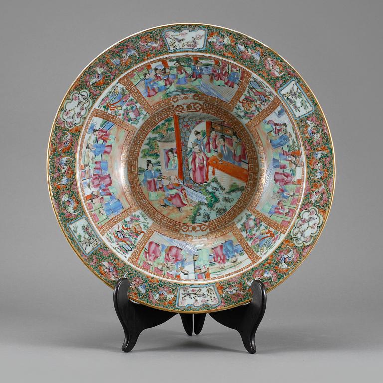 SKÅL, porslin, Kina, Kanton, 1800-talets slut.