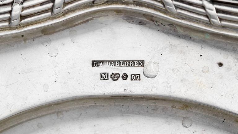 PARTI SILVER, 4 delar, bla K. Anderson, 1900-tal. Totalvikt ca 600 gram.