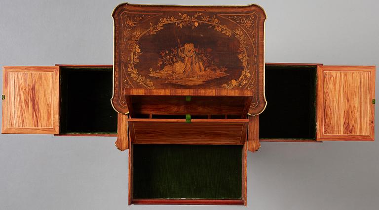 Bord, så kallat "Table en chiffonnière" tillskrivet Roger Vandercruse- Lacroix (1729-1799), Louis XVI.