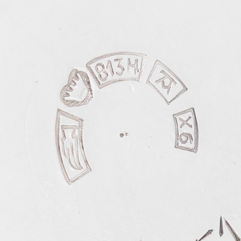 Skålar, 3 st, och dosa, silver, 1930-60-tal.