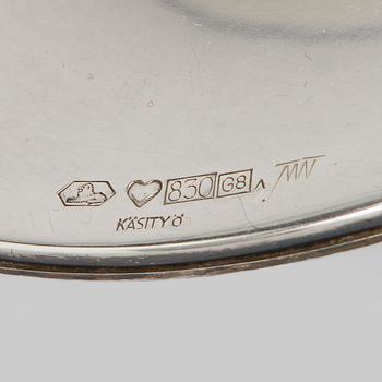 Tapio Wirkkala, kandelaber "TW412", silver Kultakeskus, Tavastehus 1985.