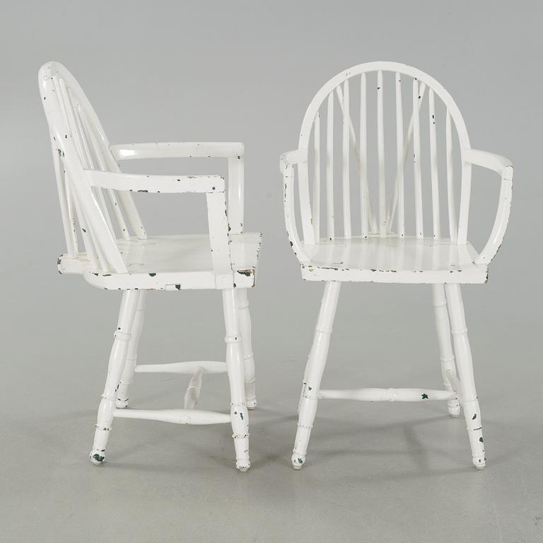 ARMCHAIR, one pair. Early 20th century.