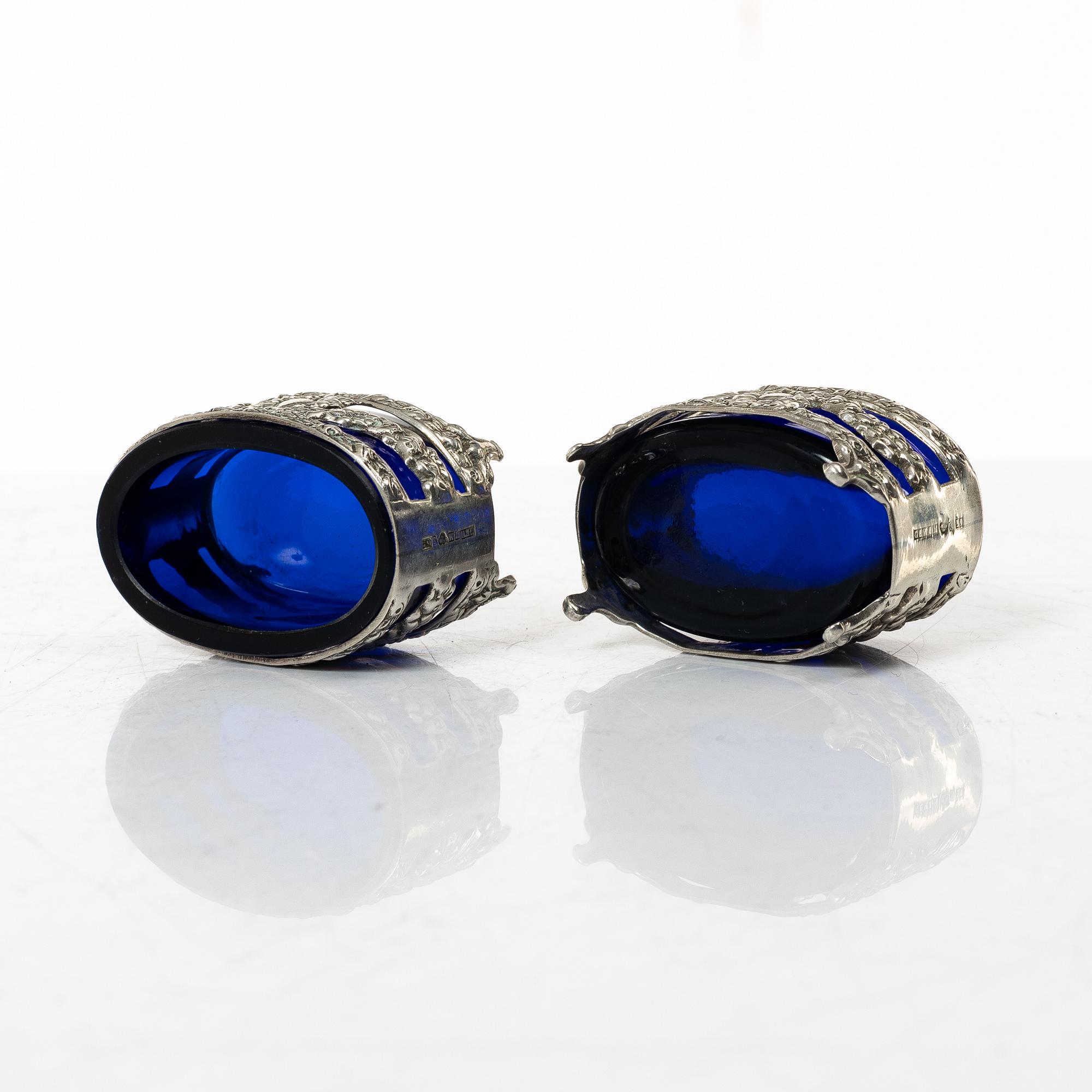 Samling silver, mestadels GEWE, 7 delar, vikt ca 550 gram.