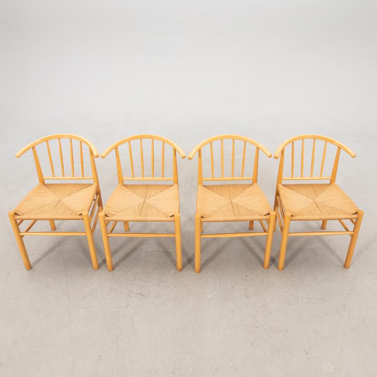 Erik Ole Jørgensen, 4 chairs "J-151", Kvist Mobler Denmark.