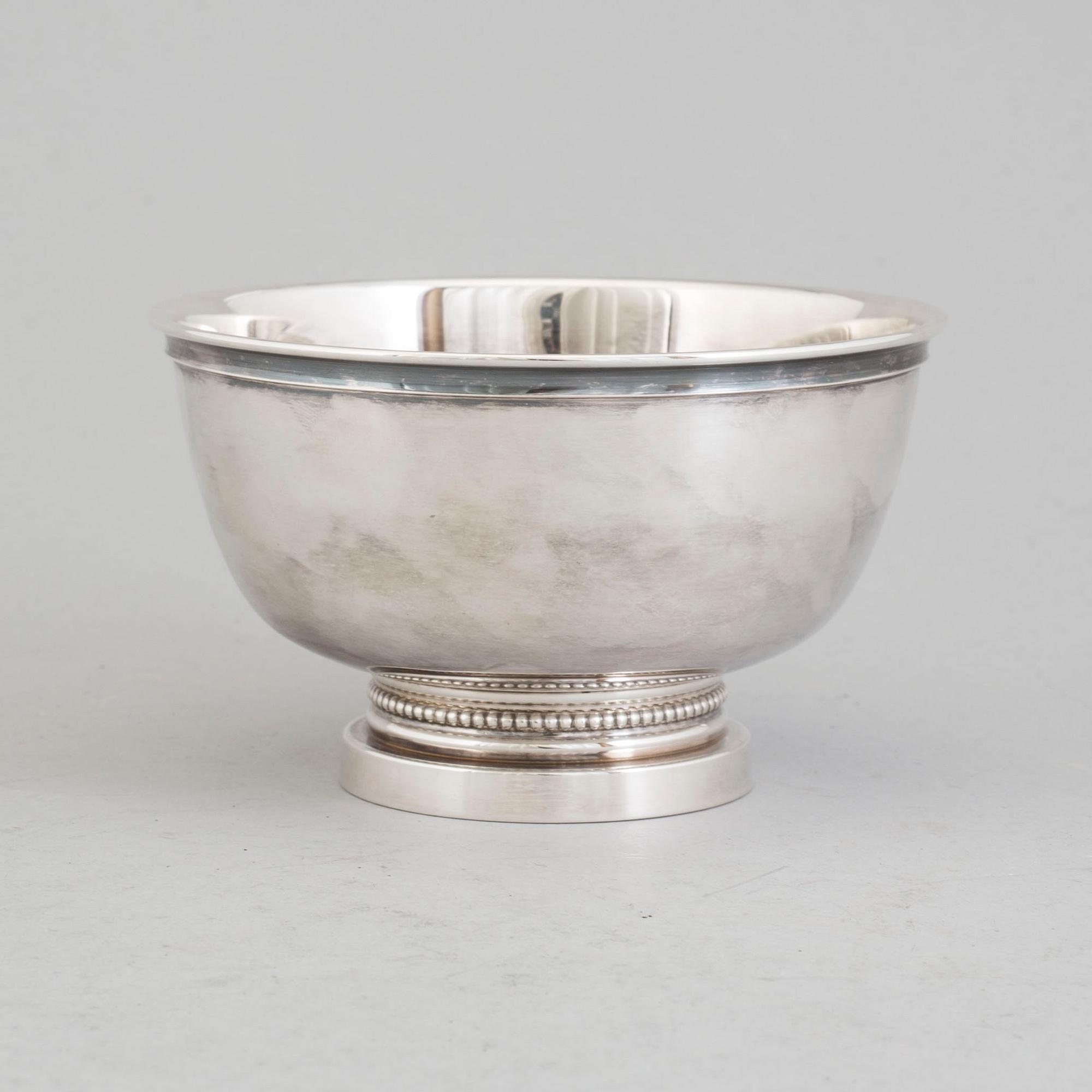 a silver bowl by Eric Löfman, Mema, Lidköping 1992.