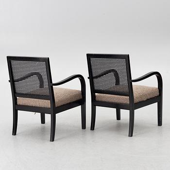 A pair of armchairs, Svenska Möbelfabrikerna in Bodafors, first half of the 20th century.