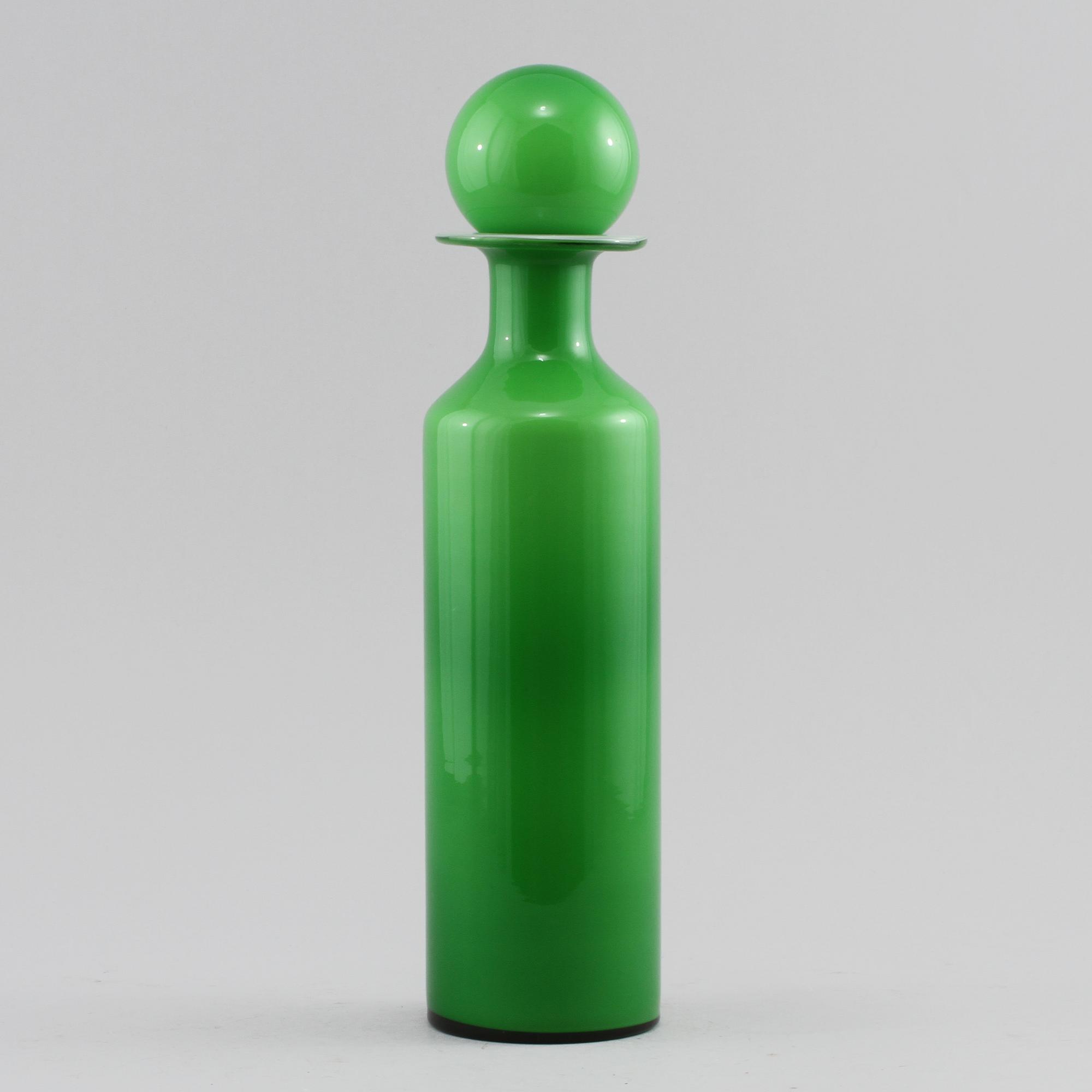KARAFF, glas, troligen Holmegaard, Danmark, 1900-talets tredje kvartal.