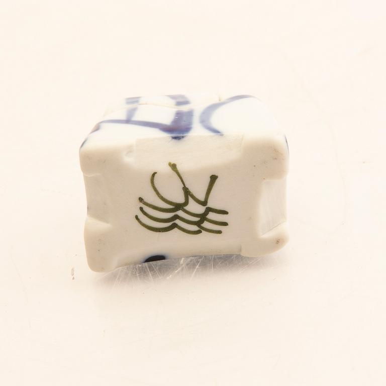 Royal Copenhagen, a signed porcealin bowl and miniature.