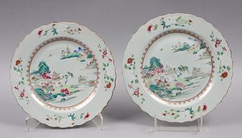 TALLRIKAR, 4 st, porslin, Kina, 1700-tal.