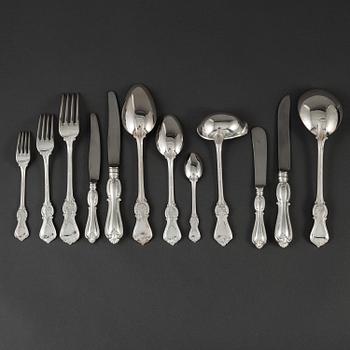 GAB, bestickservis, 85 delar, silver, Stockholm, 1965-70.