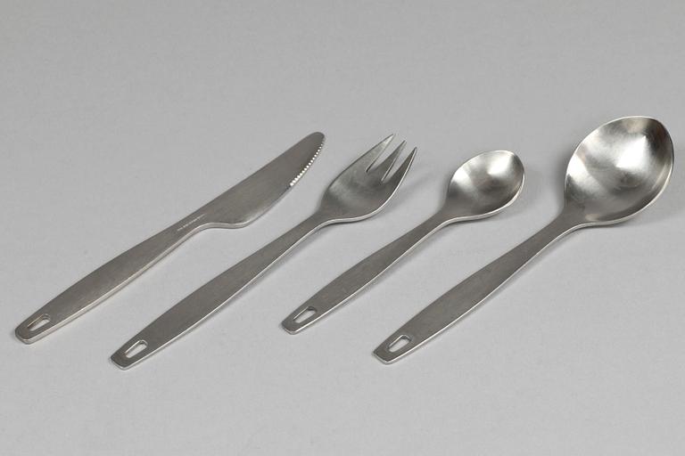 BESTICK, 22 delar, rostfritt stål, Georg Jensen, Danmark, 1900-talets andra hälft.