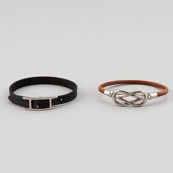 Hermès, two bracelets.