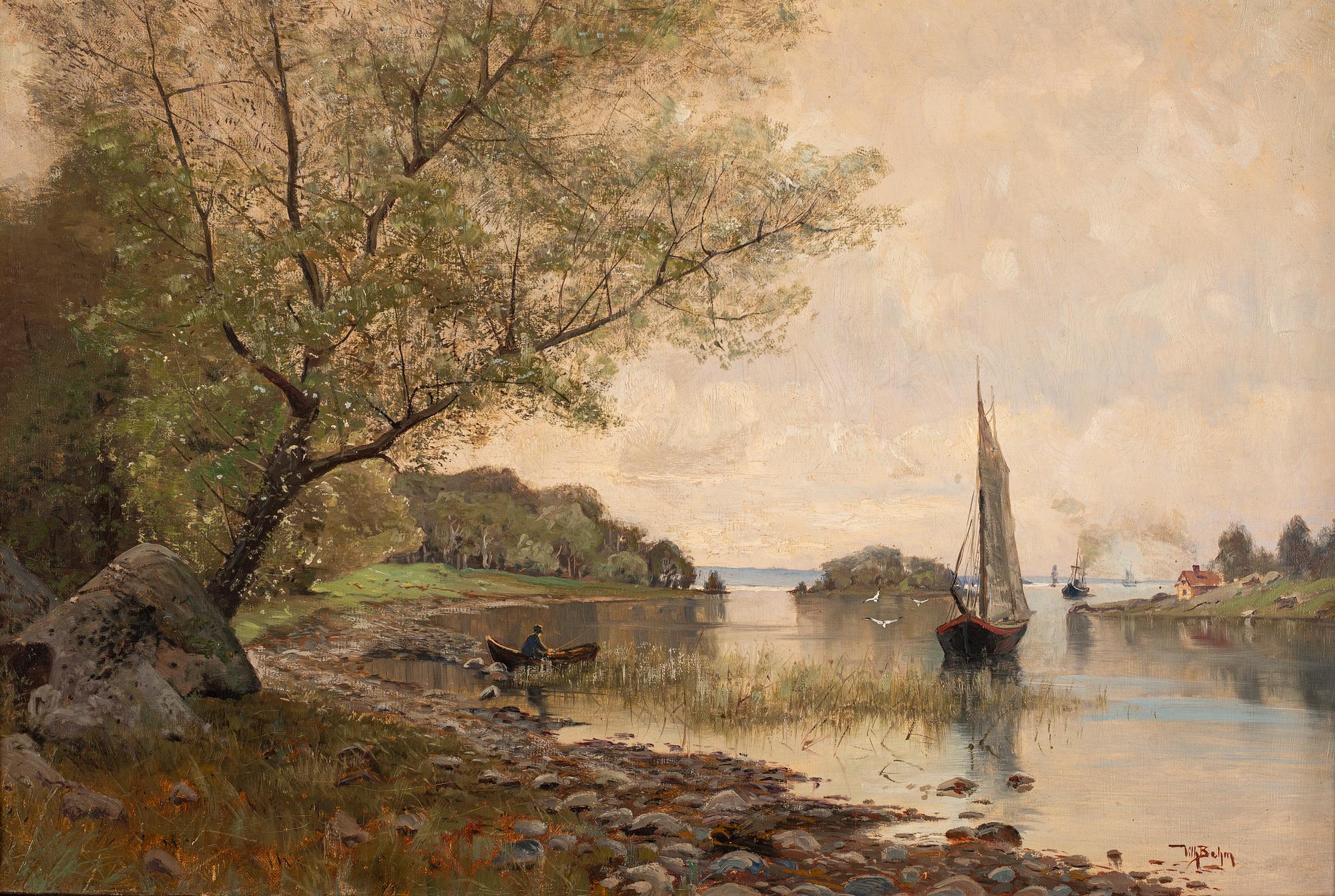 WILHELM BEHM, olja på duk, signerad.