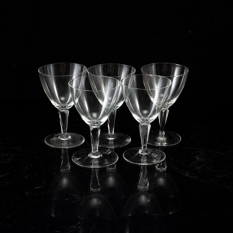 WILHELM WAGENFELD, a set of 20 glasses, Vereinigte Lausitzer Glaswerke, Germany 1930's.