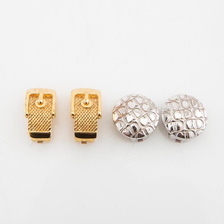 Christian Dior, earrings two pairs.