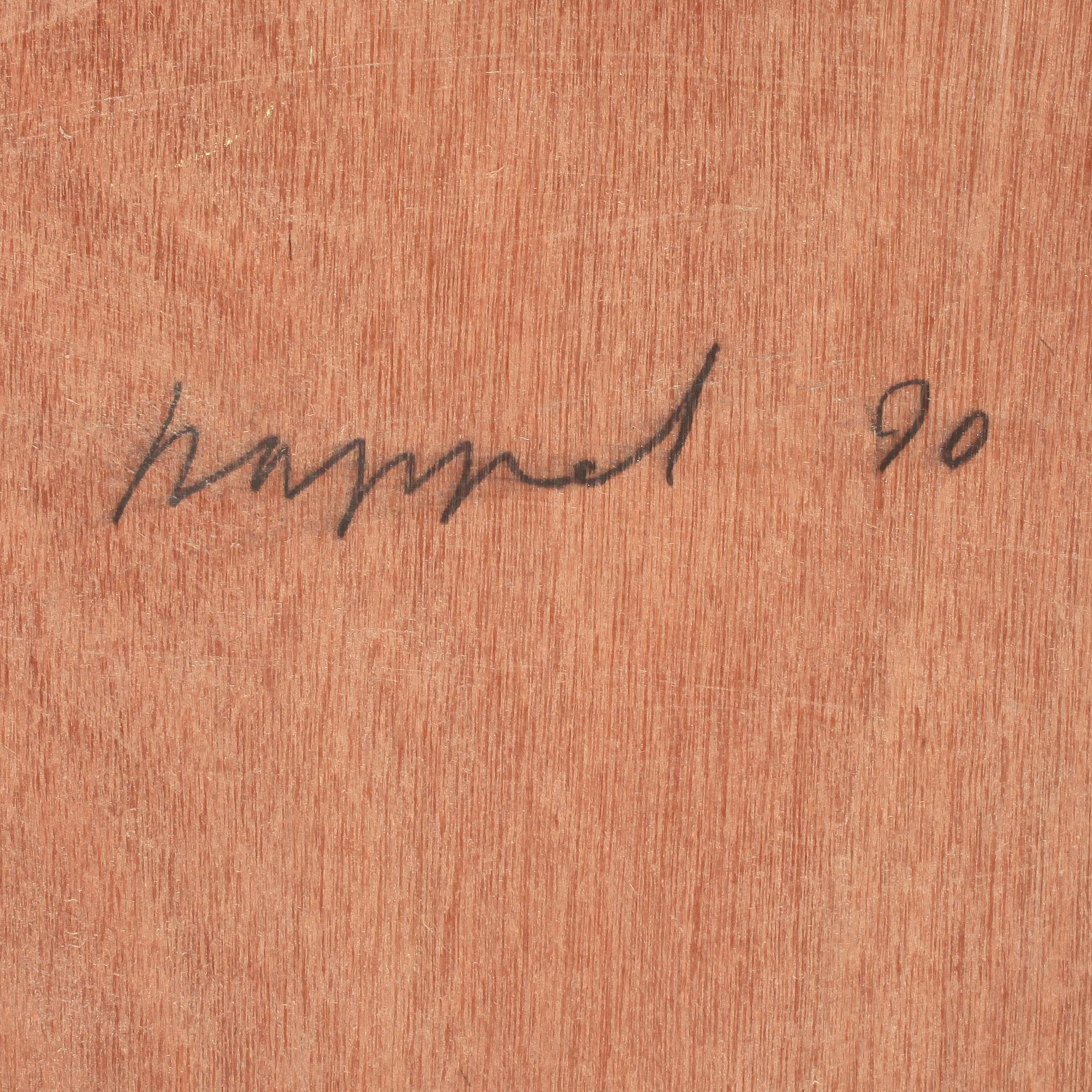 ANDERS KAPPEL, blandteknik på pannå, signerad och daterad -90 á tergo.