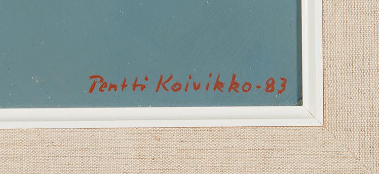Pentti Koivikko, olja på pannå, signerad och daterad -83.