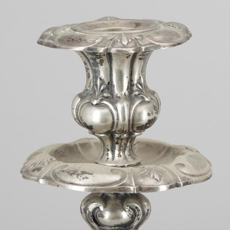 KANDELABRAR, ett par, silver, Tyskland, 1800/1900-tal.