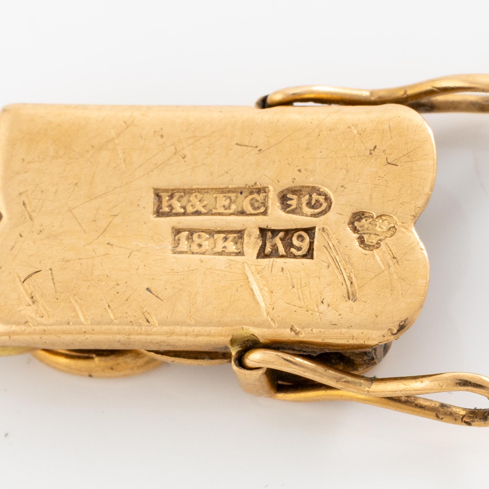 Bracelet. 18K gold, x-link.