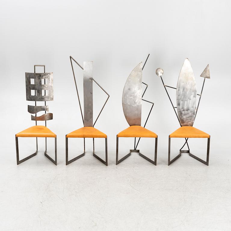 Chairs, 4 pcs, postmodern, late 20th Century.