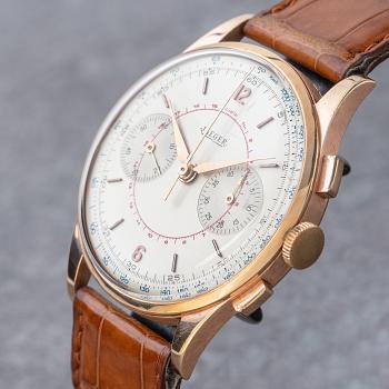 Jaeger, "By Universal Genève", "Jumbo", chronograph, ca 1950.