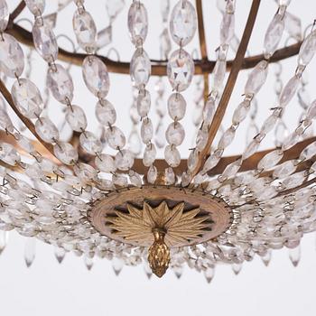 A late Gustavian seven-light chandelier, circa 1800.