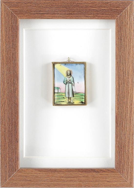 IKONER, 4 st, miniatyrer, troligen Ryssland och 1800-tal.