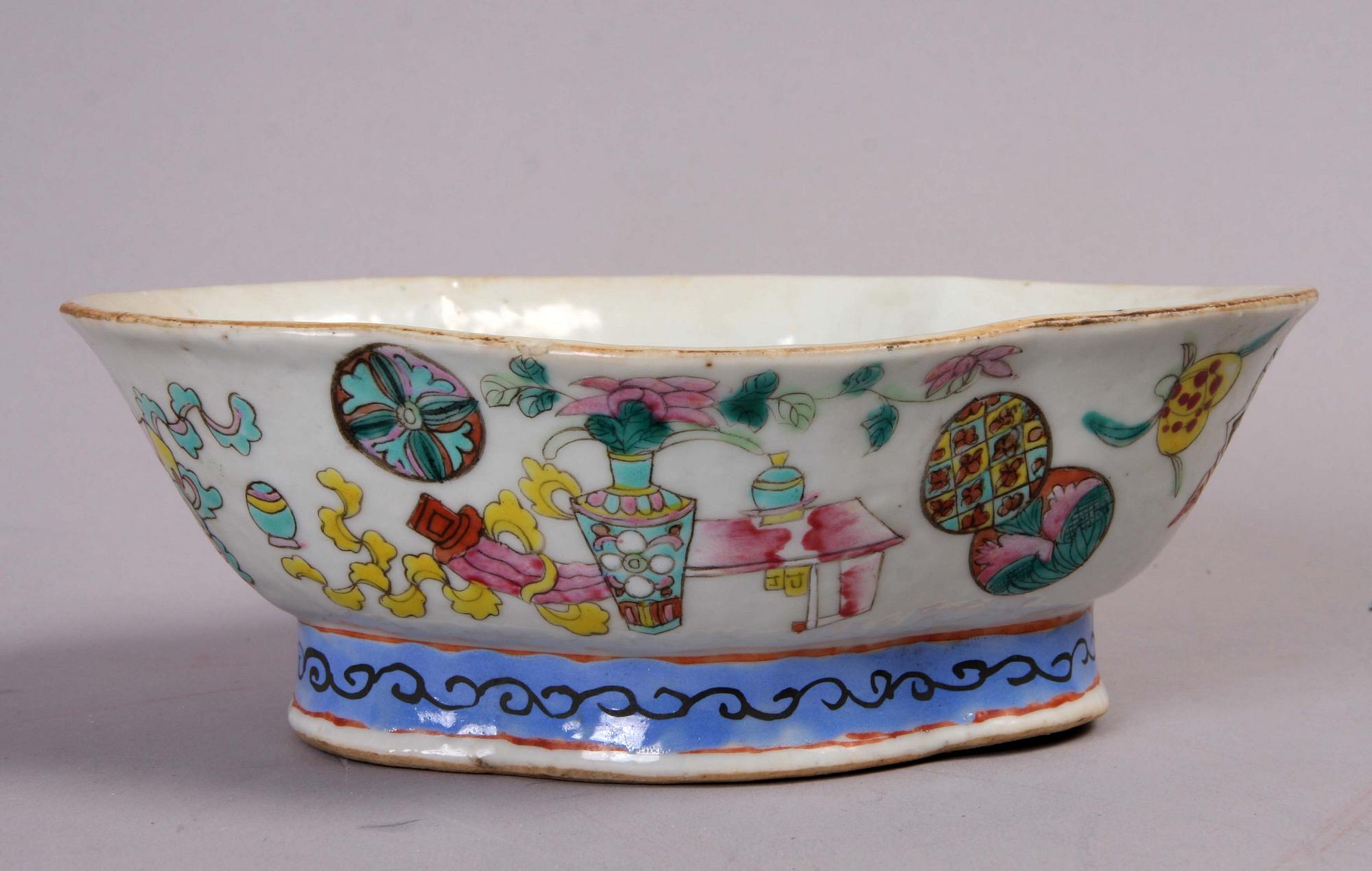 SKÅL, Kina, Kanton, 1800-tal, porslin.