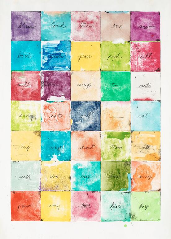 Jim Dine, "Wall Chart I".