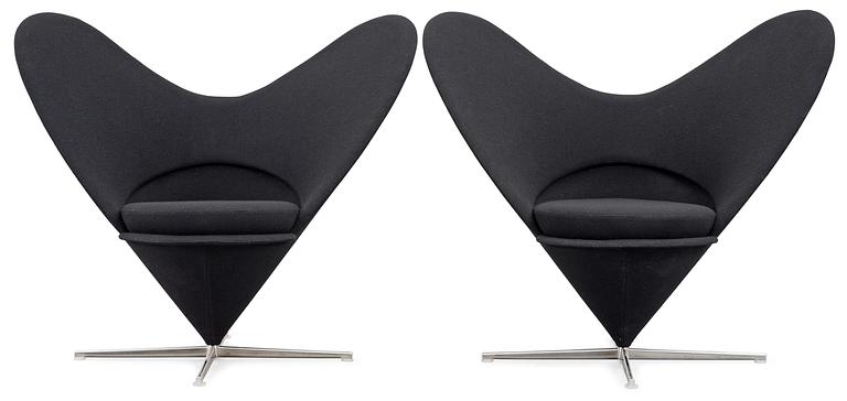 VERNER PANTON, "Heartshaped Cone Chair" ett par, Vitra.