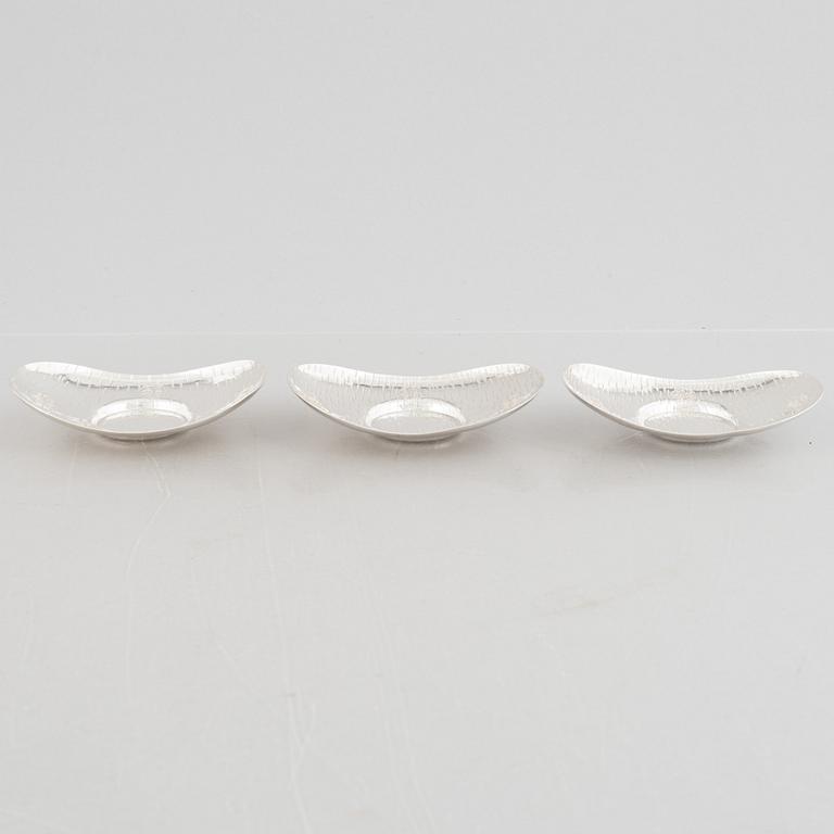Fat, tre stycken, silver, Japan, 1900-tal.