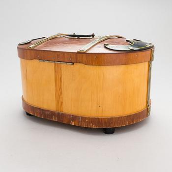 A sami handicraft / duodji 'Giisa'-coffin reportedly made in  Sorsele 1962.
