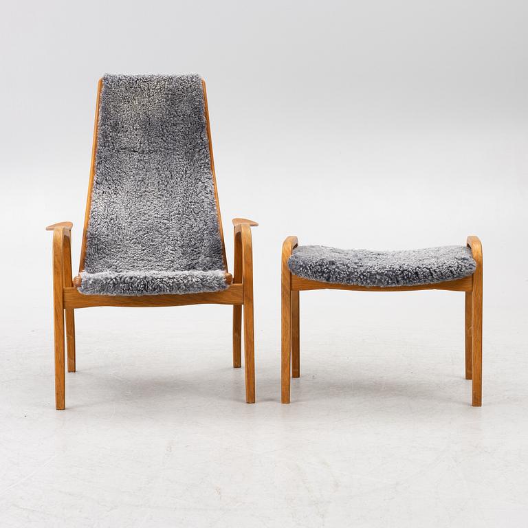 Yngve Ekström, a 'Lamino' armchair with ottoman, Swedese, Sweden, 2020's.