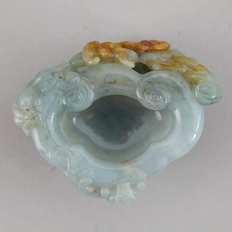 A group of three nephrite objects, Qing dynasty.