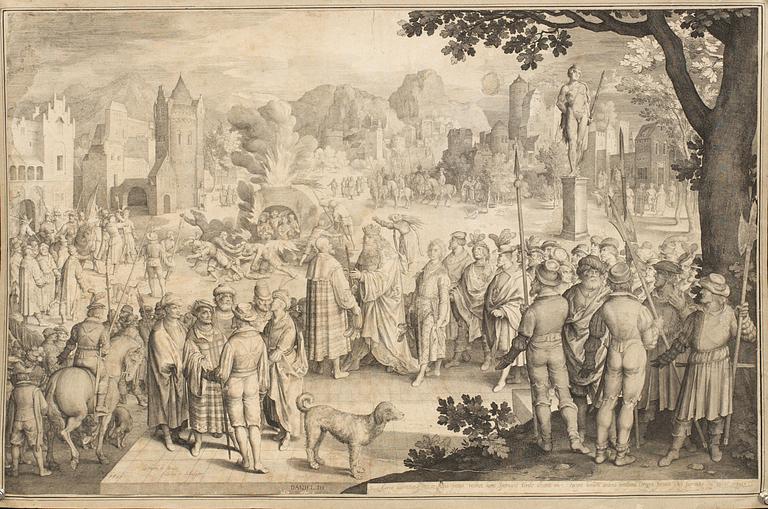 NICOLAES DE BRUYN, after, two,  copper engraving.