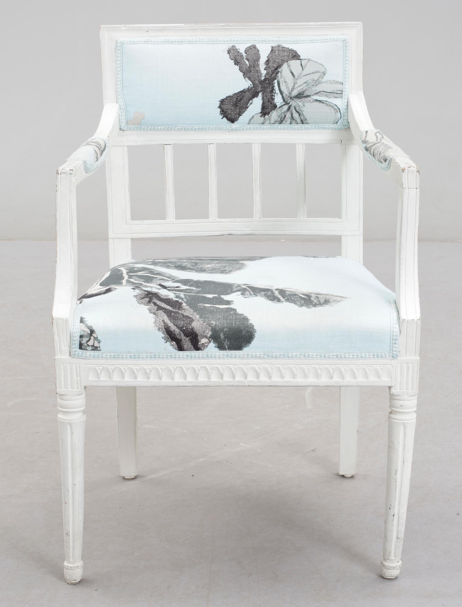 KARMSTOL, gustaviansk, 1700-talets slut.