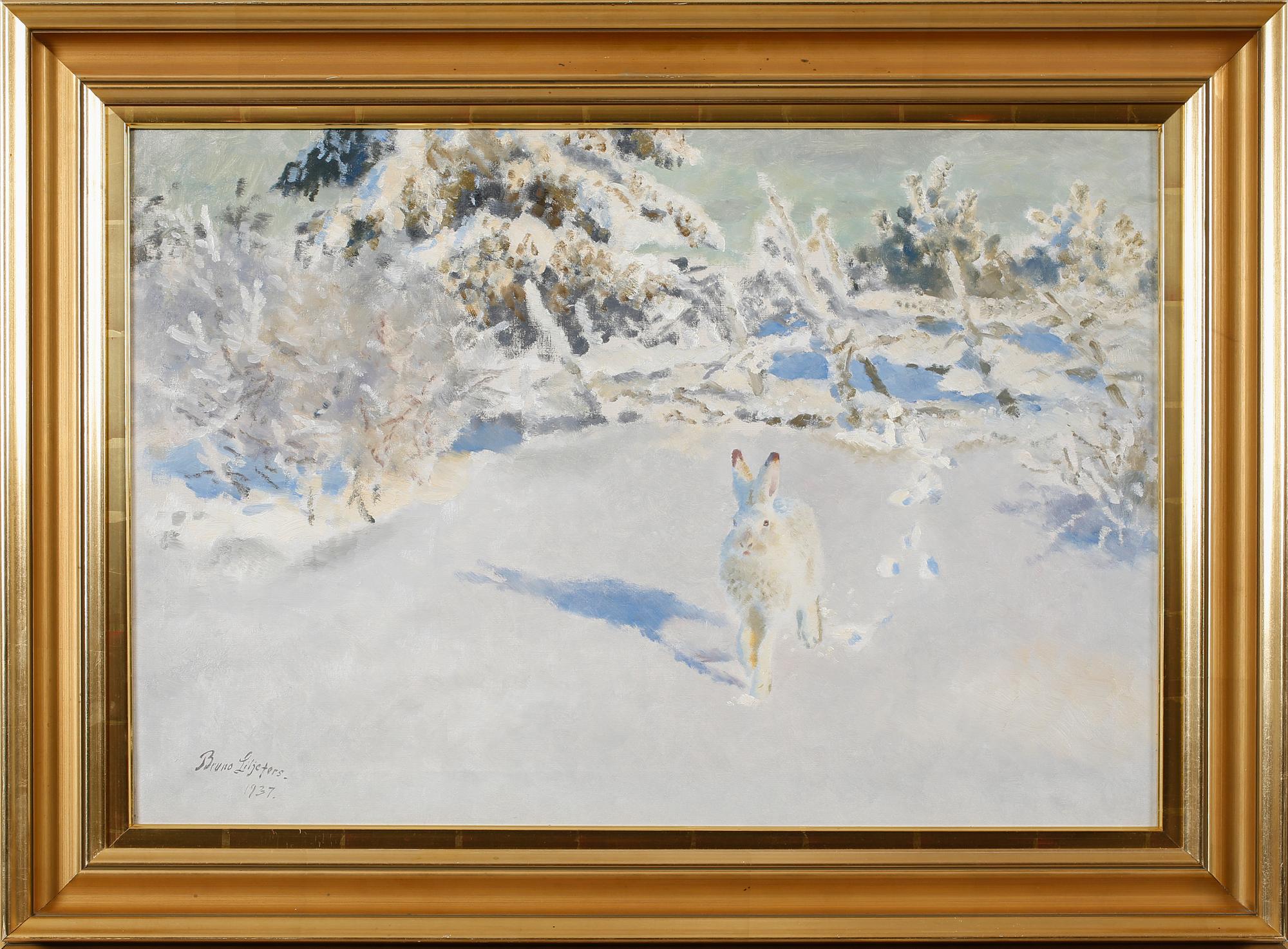 BRUNO LILJEFORS, oil on canvas, signed dated 1937.