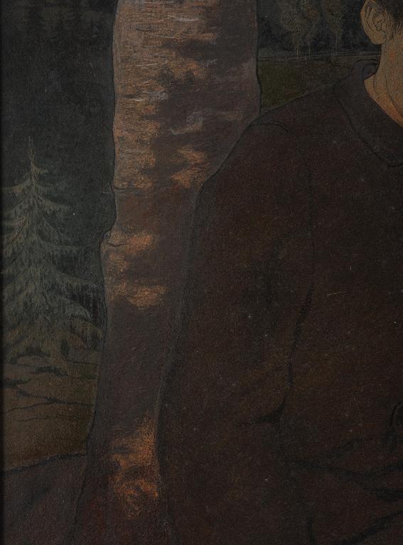 Gerhard Henning, Ung man i landskap.