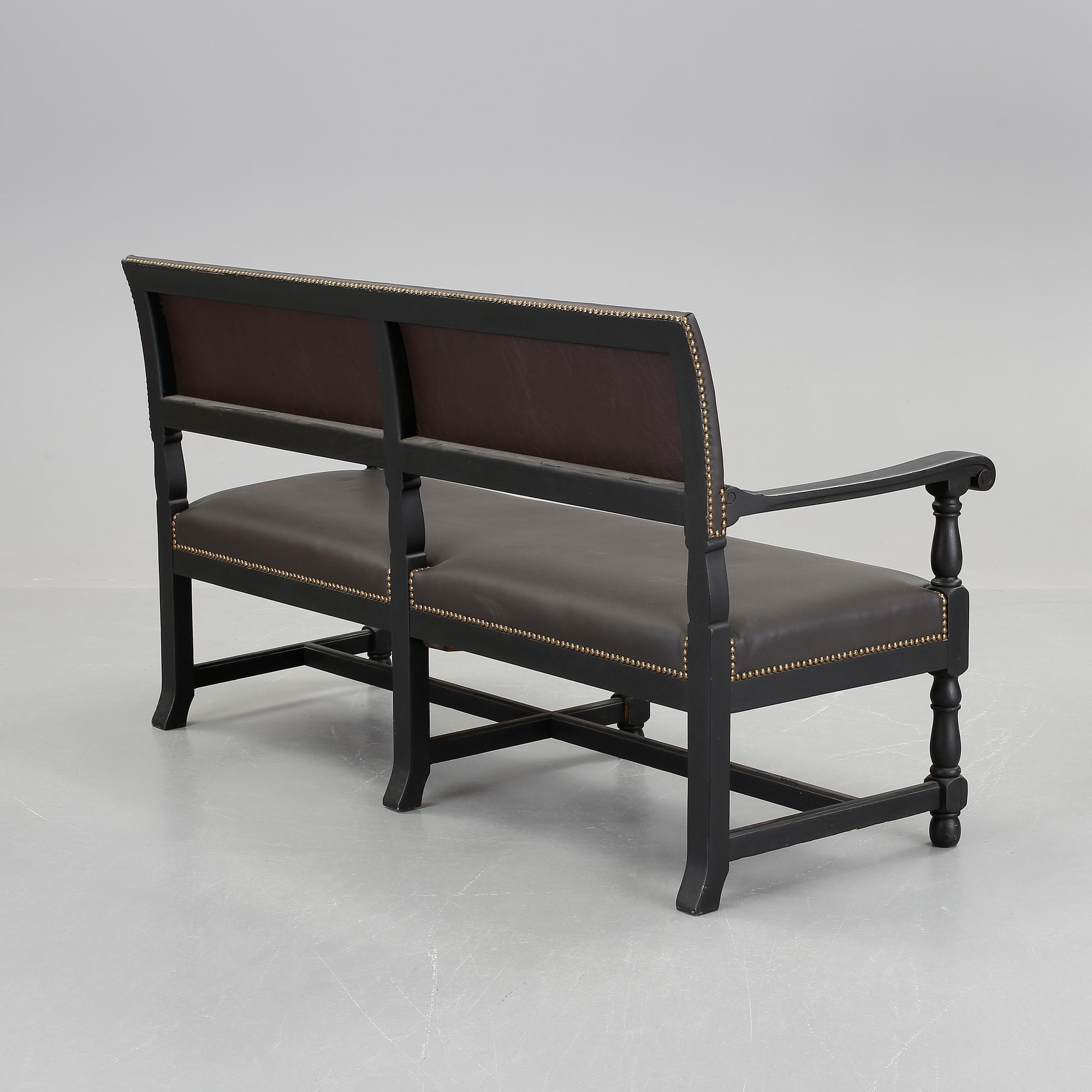 SOFFA, barockstil, brickmärkt Carl Johansson Möbler, Stockholm. 1910-tal.
