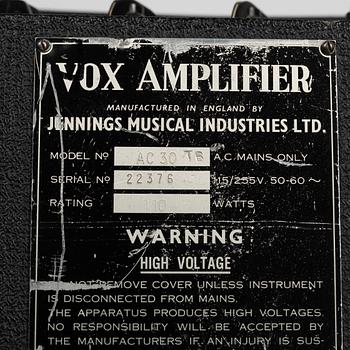 Vox, "AC-30 Top Boost", guitar amplifier, England, 1966-67.