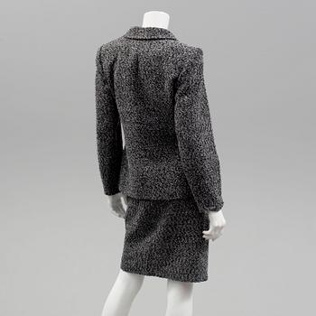 A womens two piece suit by Yves Saint Laurent.