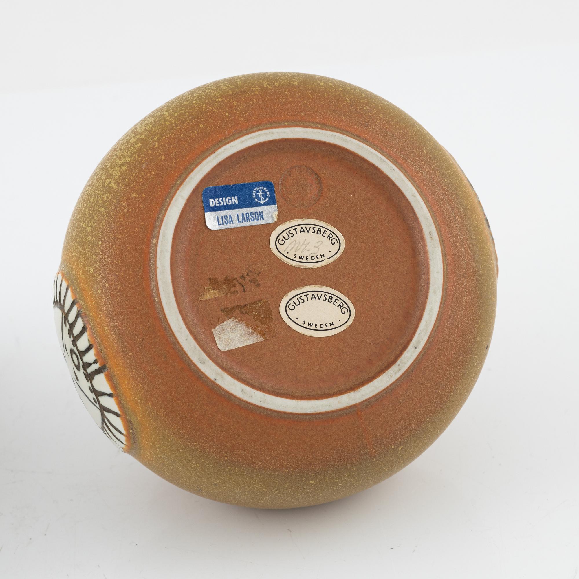 Lisa Larson, a figurine and a bowl, K-Studion and