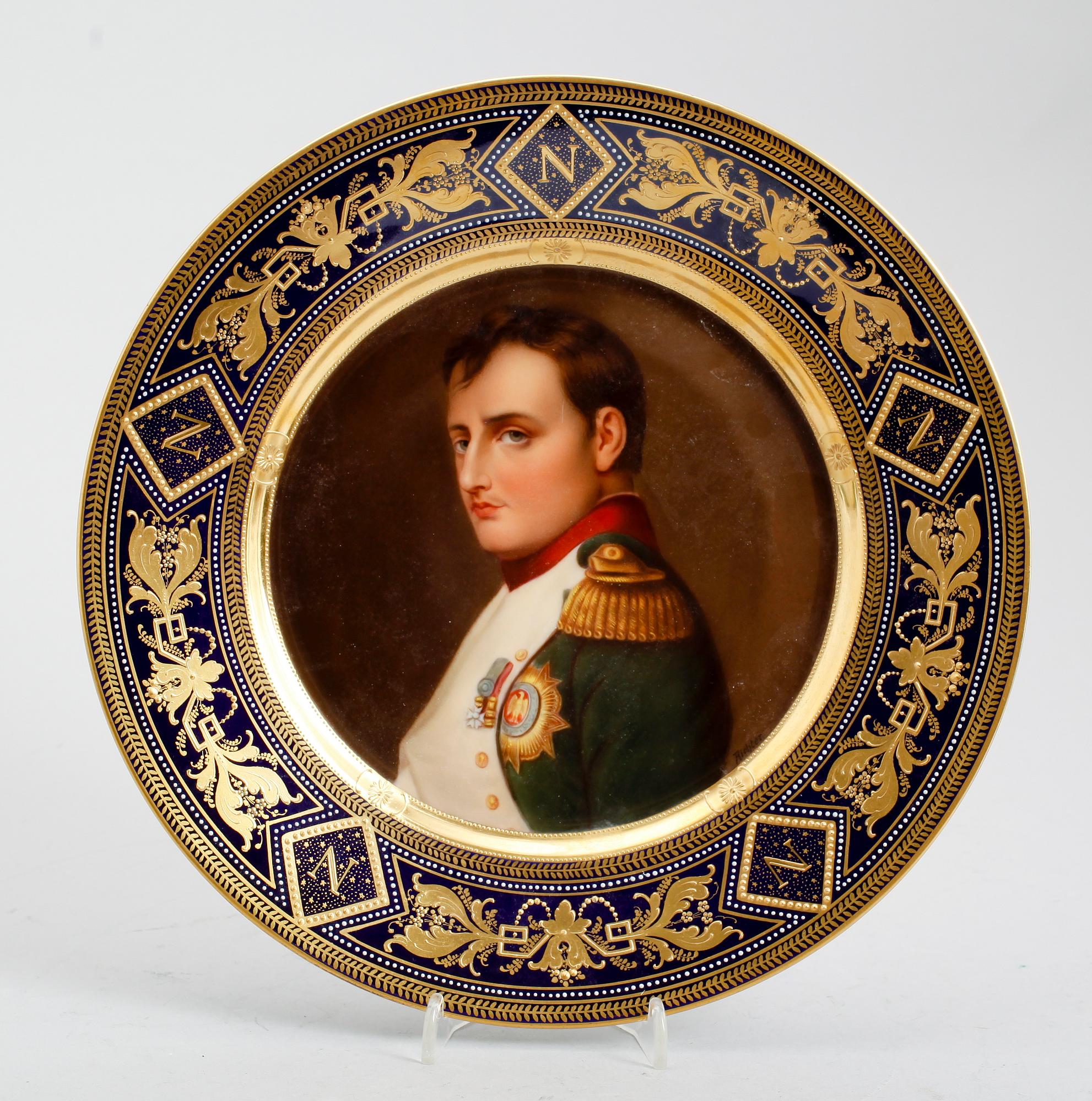 TALLRIK, porslin, Wien, sannolikt 1800-talets andra hälft.